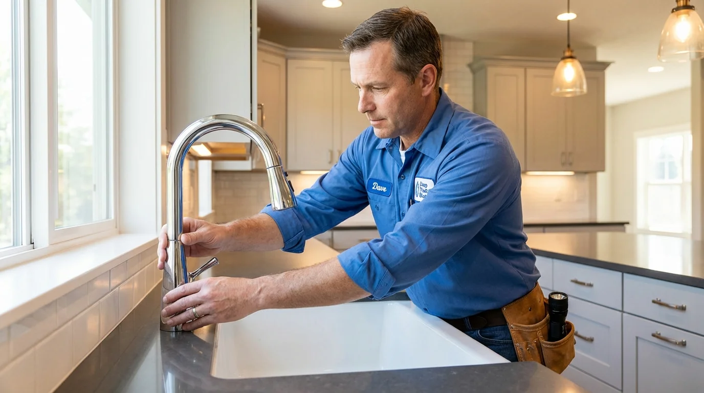 Kitchen faucet installation by Johns Plumbing LLC in Constantine